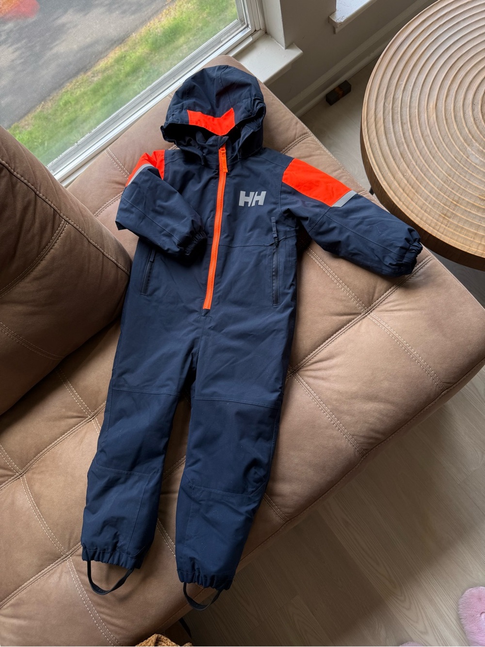 Helly Hansen Navy Shell Jacket with Bright Orange Trim